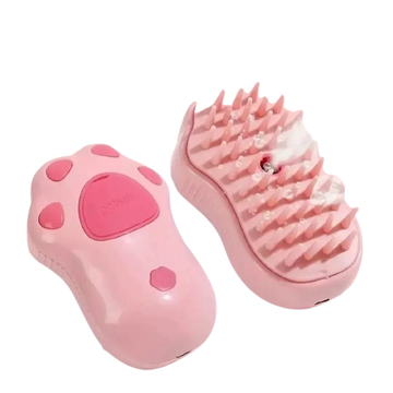 3-in-1 Pet Grooming Brush: Steam, Massage & Hair Removal