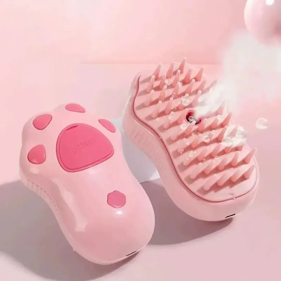 3-in-1 Pet Grooming Brush: Steam, Massage & Hair Removal