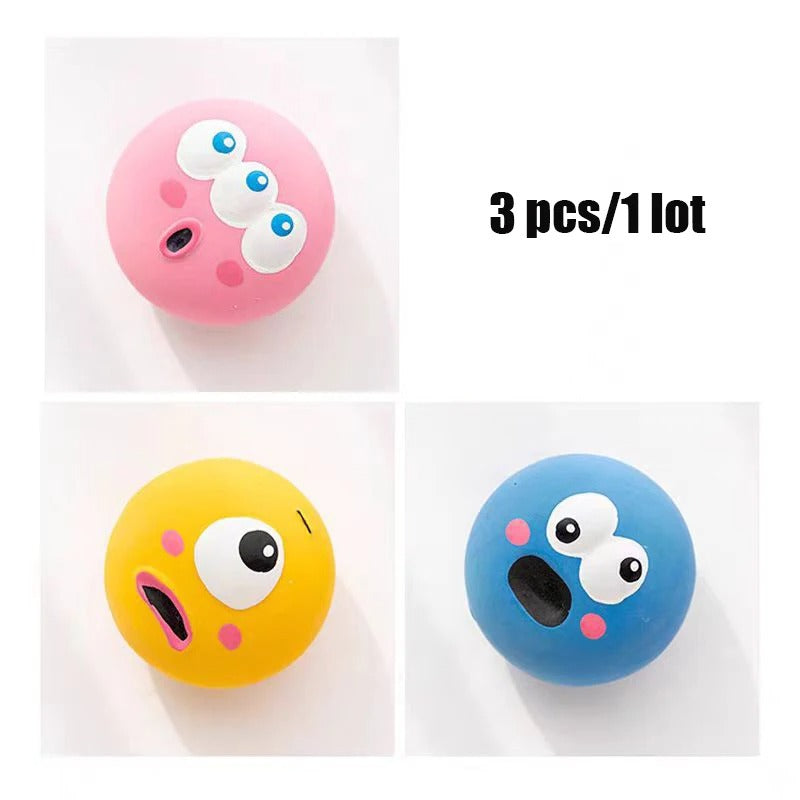 Durable Dog Chew Ball Toy with Squeaker & Teeth Cleaning