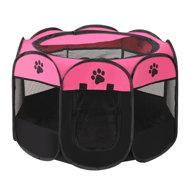 Folding Pet Playpen – Portable Outdoor Shelter with Durable Oxford Fabric