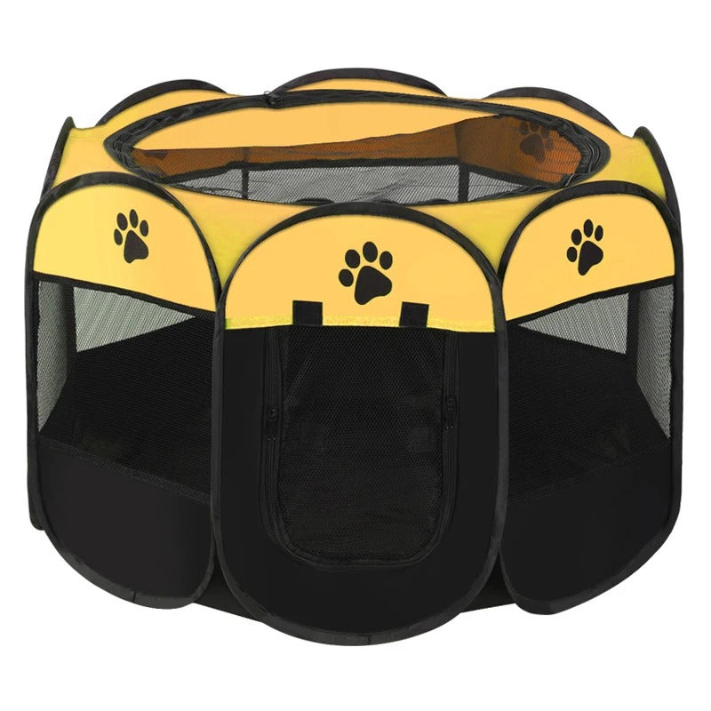 Folding Pet Playpen – Portable Outdoor Shelter with Durable Oxford Fabric